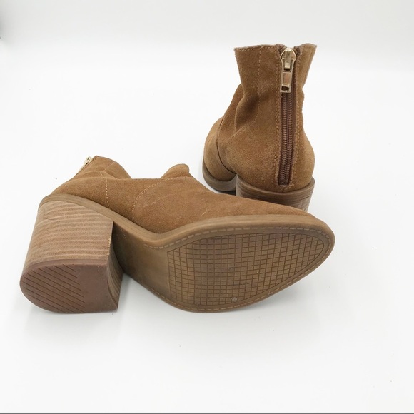 Steve Madden Soft Tan Suede Ankle Boots Size 8 - Picture 4 of 4
